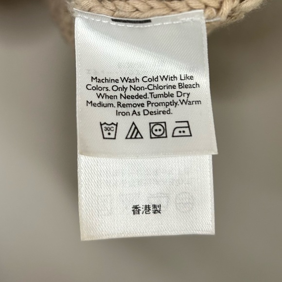 Eddie Bauer 100% Cotton Knit Sweater Vest Beige Tan Size Small - Picture 5 of 9